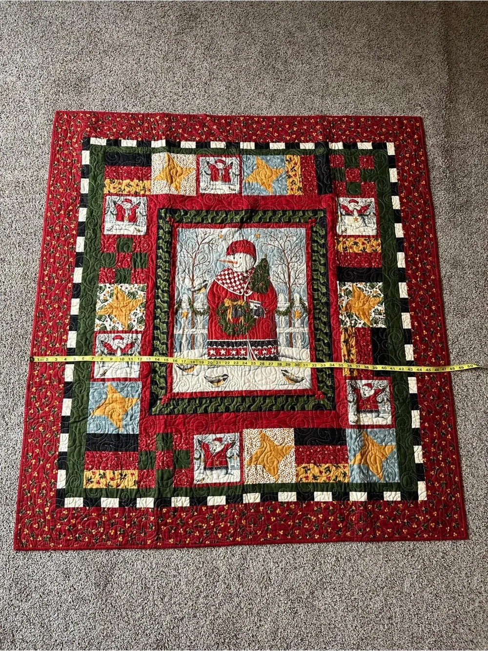 Winter Welcome Lap/Wall Quilt Holly Jolly Snowmen Kathy Schmidt Moda Kit Winter